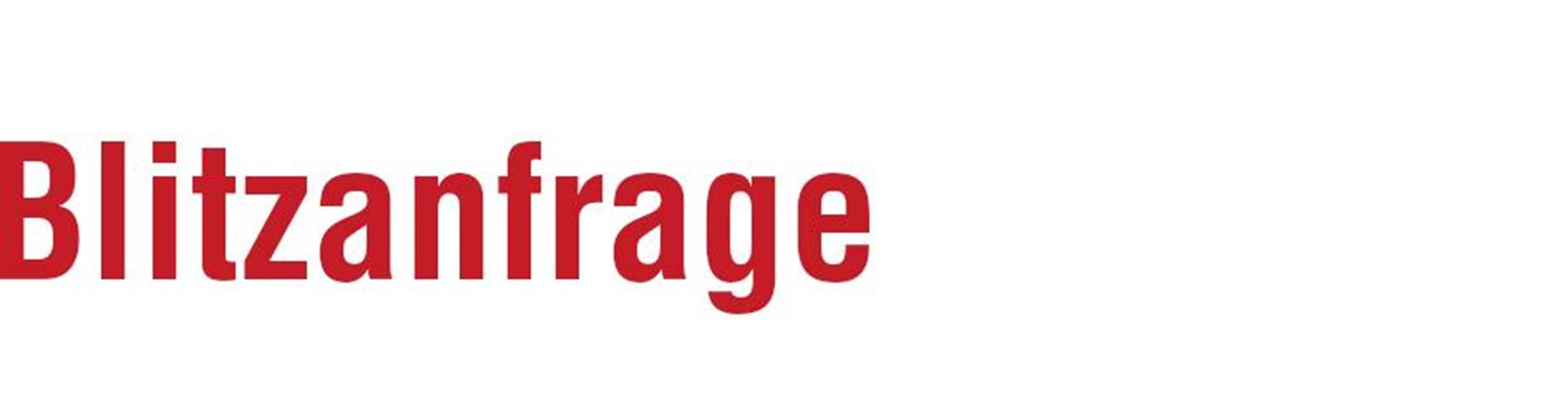 Wort Blitzanfrage in Rot